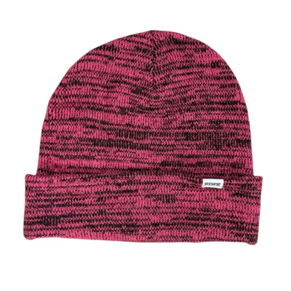 Victoria's Secret Pink Women's Size OS Pink Black Knit Beanie Hat Warm Cozy